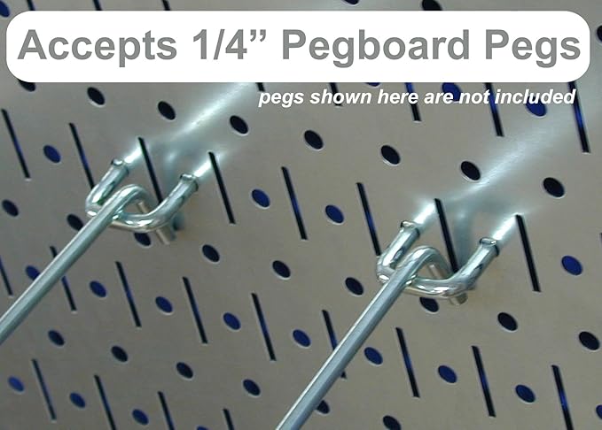 Wall Control Kitchen Pegboard Organizer Pots and Pans Storage Rack Organization Kit with Red Pegboard and White Accessories