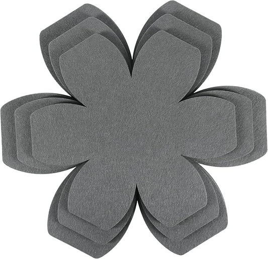 BYKITCHEN Larger & Thicker Pan Pot Protectors, Set of 12 and 3 Different Sizes, Felt Pan Separators, Gray Pot Dividers Protectors for Stacking and Protecting Your Cookware