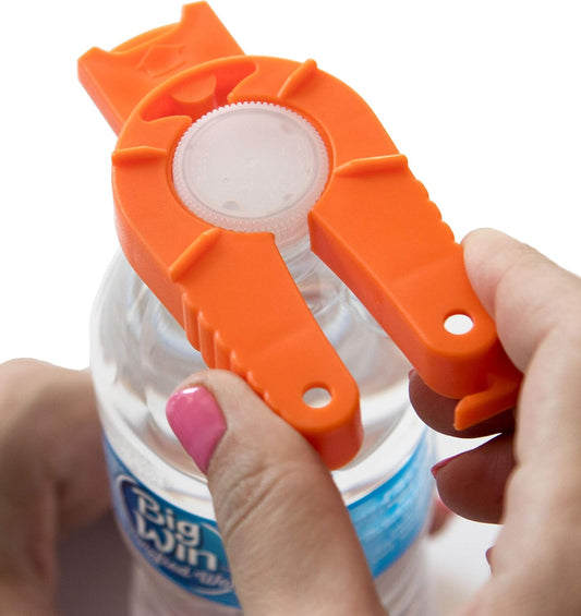 2-pack Multifunctional Bottle and Can Opener, Plastic Water Bottles, Twist-Off, Pull Tab Soup, for Weak Hands, Seniors, Elderly, Rheumatoid Arthritis, Botle Gripper, Ergonomic Lid Seal Remover