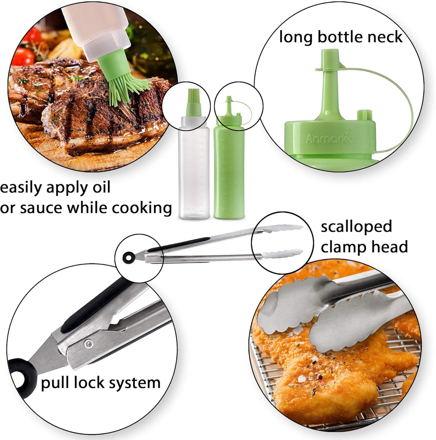 Metal Spatula Set of 4 - Griddle Accessories kit - Grill Flat Spatula Pancake Flipper Hamburger Turner - Metal Utensil Great for BBQ Grill Flat Top Cast Iron Griddle