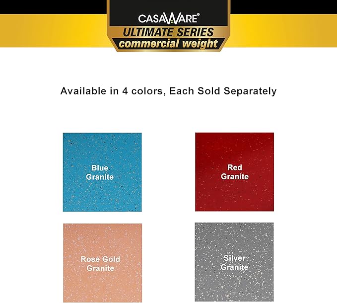 casaWare 2pc Ultimate Commercial Weight 15 x 10 x 1-Inch Cookie Sheet Set (Blue Granite)