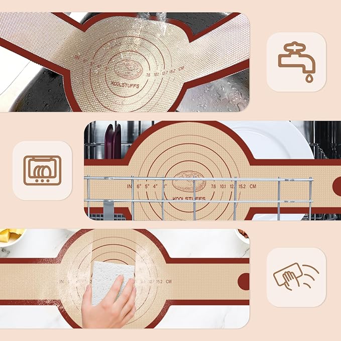 Silicone Bread Sling for Dutch Oven, 2 PCS Red Non-Stick & Reusable Bread Baking Supplies with Extra Long Handles, Easily Transfer Sourdough, Dishwasher Safe, Round