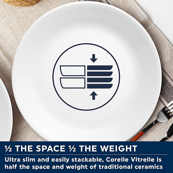 Corelle Dinnerware Set (Set of 4 Bowls, Country Cottage) Set for 4 | Includes 4 x Cereal/Soup Bowls