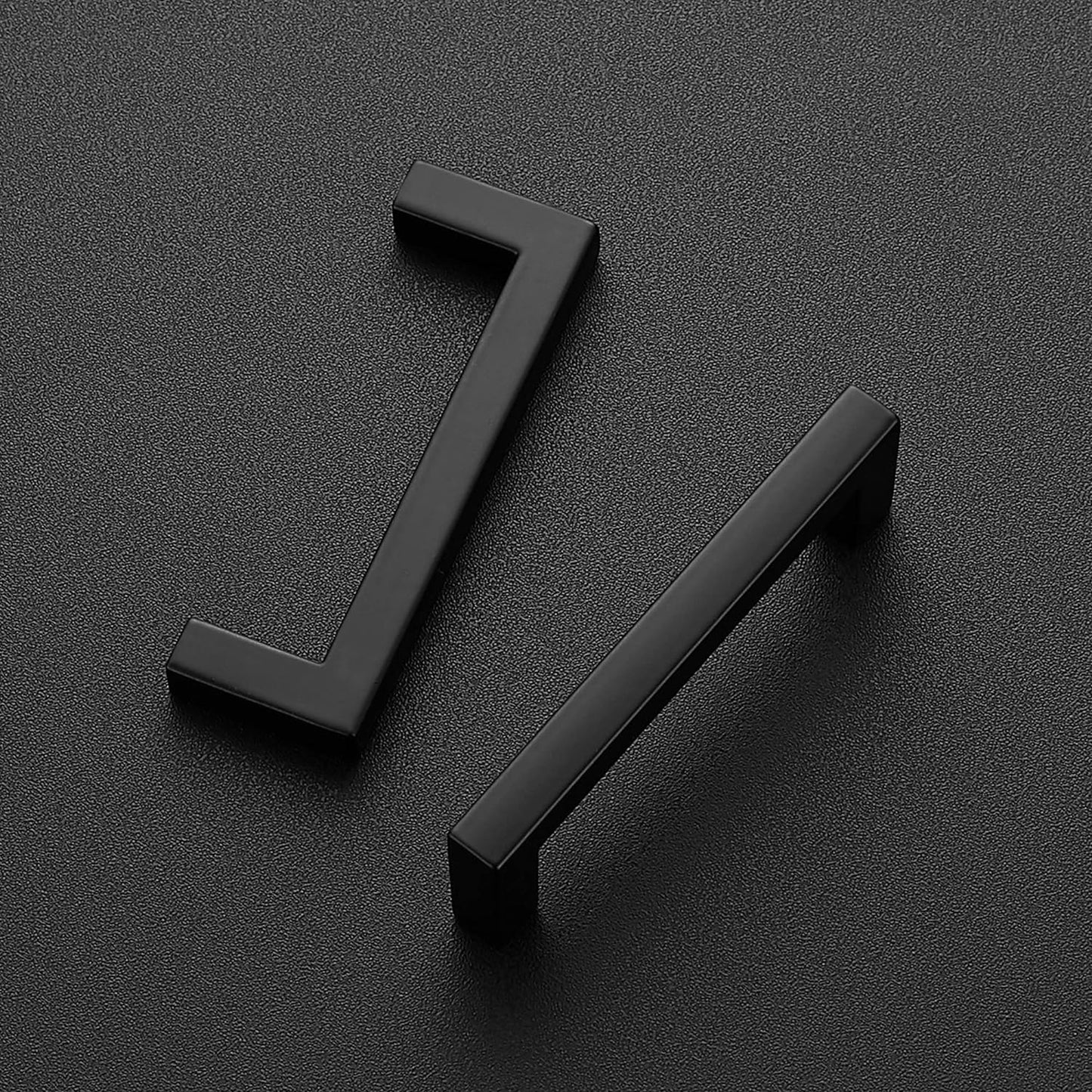 Ravinte 35 Pack Solid 3 Inch Center to Center Slim Square Bar Drawer Handles - Cabinet Hardware in Matte Black - Kitchen Pulls and Handles