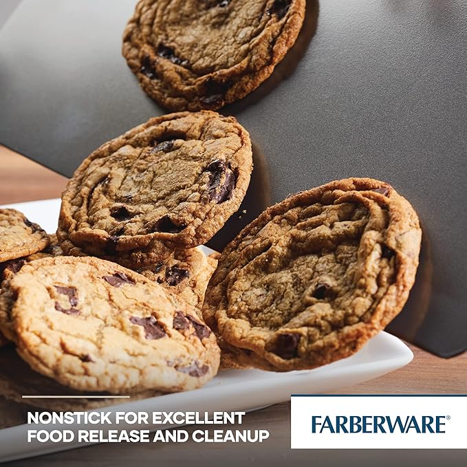 Farberware Insulated Nonstick Bakeware 14-Inch x 16-Inch Jumbo Cookie Sheet, Light Gray
